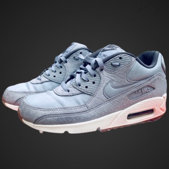 (SOLD-eb) Nike Air Max 90 • Premium Wolf Grey - Picture 2 of 9